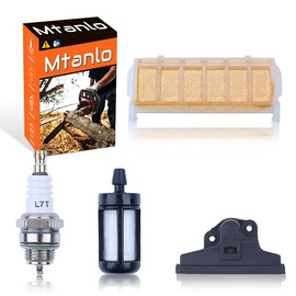 Mtanlo For Stihl MS 250 025 021 023 MS210 MS230 MS250 Chainsaw Essential Kit - Includes 1 Paper Air Filter, 1 Air Filter Seat, and 1 Spark Plug (OEM Code: 1123 120 1613, 1123 120 1612)