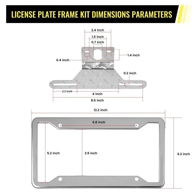 Oyviny Trailer License Plate Bracket Holder & Universal License Plate