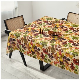 Oilcloth Tablecloth Washable Wax Tablecloth Plastic Tablecloths Smooth 100 x 140 cm Cut Edge Autumn