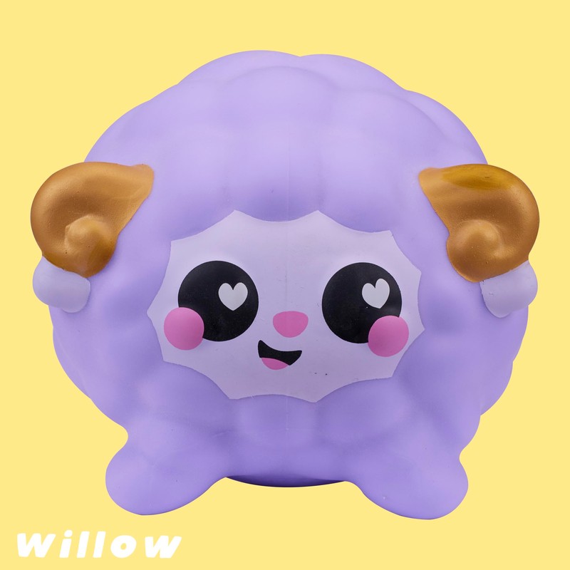 Smooshzees Luvzees, Willow, Purple Sheep, Collectable Characters, Supersoft, Cuddly and