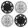 SCTIOO 4-Piece 13" Silver Hubcaps,Easy to Install and Suitable for