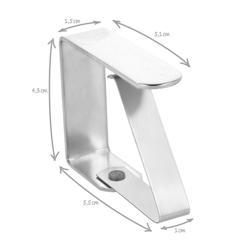 com-four® 16x premium tablecloth clamp - table clamps made of