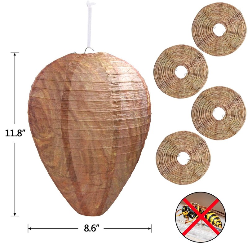 4 Pack Wasp Nest Decoy Hanging Wasp Nest Stay Away