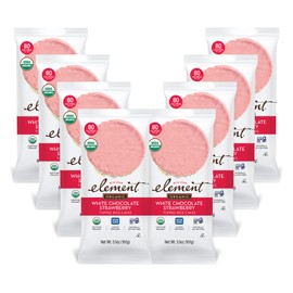Element Snacks - White Chocolate Strawberry Rice Cakes (Pack of 8), All-Natural Rice, Organic Healthy Snacks for Kids or Adults, Non GMO, Certified Gluten-Free and Kosher