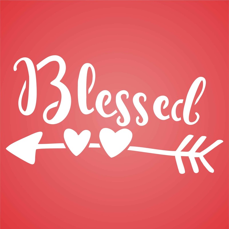 Blessed Stencil, 13.97 x 7.62 cm (S) - Religious Christian
