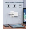 BEONDON Angled Outlet Extender, 3 Way Outlet Splitter, Plug Expander
