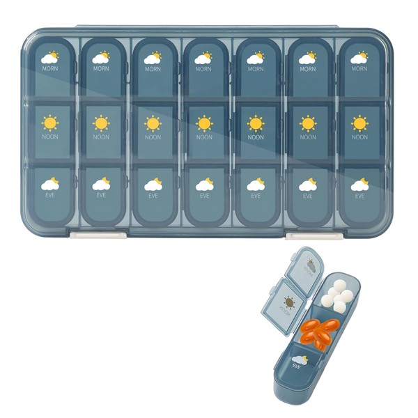 East Leaf Pill Case, Medicine Case, 3 Times per Week,