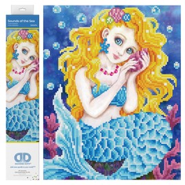 DIAMOND DOTZ Sounds of The Sea Mermaid Diamond Painting Kits for Adults - Diamond Art Kits a Relaxing Creative Craft Kit with Dotz Gems 11x13