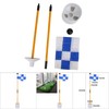 Golf Putting Green Removable Flagpole Set Practicing Accessory with Blue