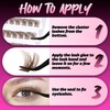 Veleasha Brown Lash Clusters 120 Pieces DIY Lash Extension D