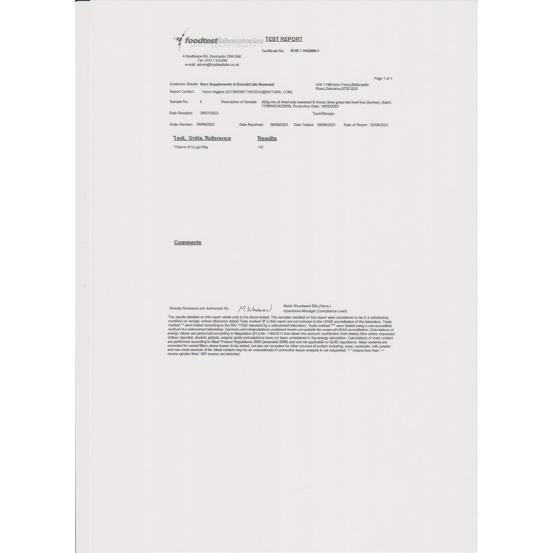 Grass Fed Beef Liver and kelp Seaweed Capsules 600mg 180