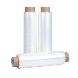 18" x 1500' 80 Gauge 4 Rolls Pallet Wrap Pre-Stretched Stretch Film Hand Shrink Wrap 1500FT