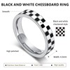 AmorArtSky Modern Silver Stainless Steel Finish, Sleek Black and White