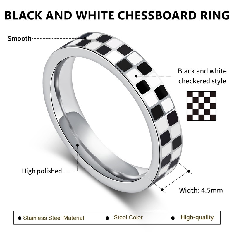 AmorArtSky Modern Silver Stainless Steel Finish, Sleek Black and White