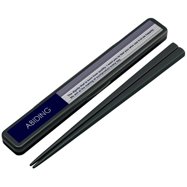 Skater ABC4 Hairline Chopsticks & Chopsticks Case Set, 7.7 inches (19.5 cm), Made in Japan