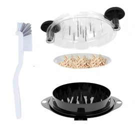 Chicken Shredder Tool Twist Meat Shredder Large for Chicken Breasts Beef Pulled Pork with 304 Stainless Steel Claws for Meal Prep Kitchen Essentials Gadgets Wall Mounted Dishwasher-Safe (Black&Black)