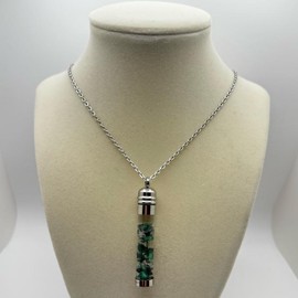 Moss Agate Moon Water Necklace