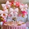 Eoopoon 4Pcs Pink Bow Foil Balloons, 38in Giant Bow Party