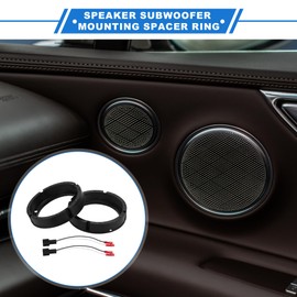 VekAuto 2 Set Speaker Spacer Ring Tweeter Speaker Spacer Adapter for Volkswagen Passat 1998-2016 Waterproof for 6.5'' ABS Black Front
