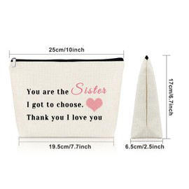 Friendship Appreciation Gift for Women Makeup Bags for Sister Friendship Gifts for Women Birthday Graduation Wedding Thank You Gifts for Friend Soul Sister Colleague Cosmetic Bag Cosmetic Travel Pouch
