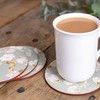 Creative Tops Duck Egg Floral Bird Cork-Back Premium Round Coasters,
