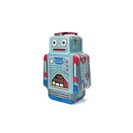 Suck UK Tin Robot Lunch Bag - Kids Lunch Box - Food Storage Tin - Boys Lunchbox - Retro Bag Kids - Packed Lunchbox - Bento Boxes For Adult - Food Container With Carry Handle - Snack Metal Boxes