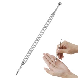 kcrnw Dual-Head Facial Reflexology Tools Acupuncture Needles Stainless Steel Manual Acupuncture Pen Head Hand Body Point Probe Pen Portable Deep Tissue Massage Self-Massage Acupressure Bar