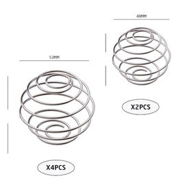 6 stainless steel protein shaking cups with metal balls, spring ball stirring balls, metal wire shaking balls, used for protein powder, milkshake powder, and mixed beverage mixers