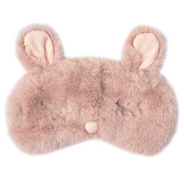 Shinywear Women Plush Rabbit Eye Mask Cute Sleeping Blindfold Eye Cover Fuzzy Bunny Ear Eyeshade for Travel Nap Night Sleeping blinder (Pink Rabbit)