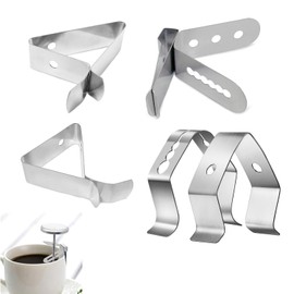 Thermometer Fixing Thermometer Holder Thermometer Clip Temperature Probe Squeeze Clip Thermometer Proper Holder Stainless Steel Probe Clip Holder Universal Heat Resistant for Barbecue Oil Fry Milk Pot