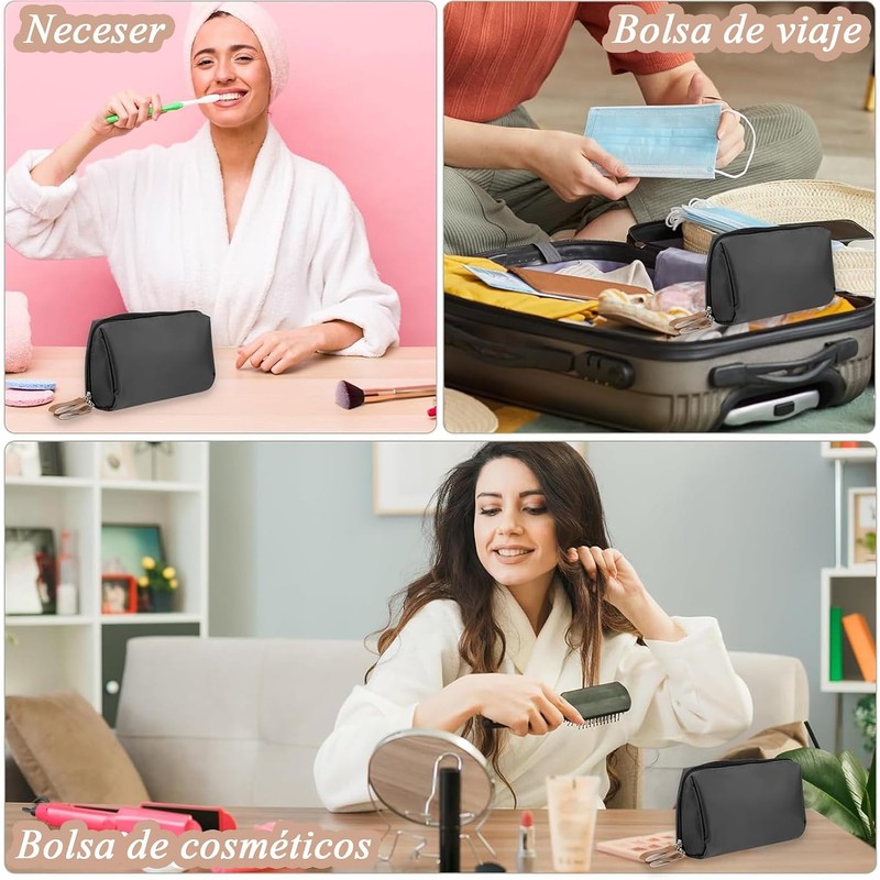 Bolsa de Cosméticos de Viaje,Bolsa de Cosméticos,Negro
