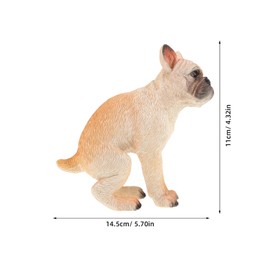 Sosoport 1 Set Funny French Bulldog Pooping Statue Resin Dog Figurine for Home Office Decor Unique Animal Ornament for Living Entryway Whimsical and Easy to Clean Dog Statues Home Decor