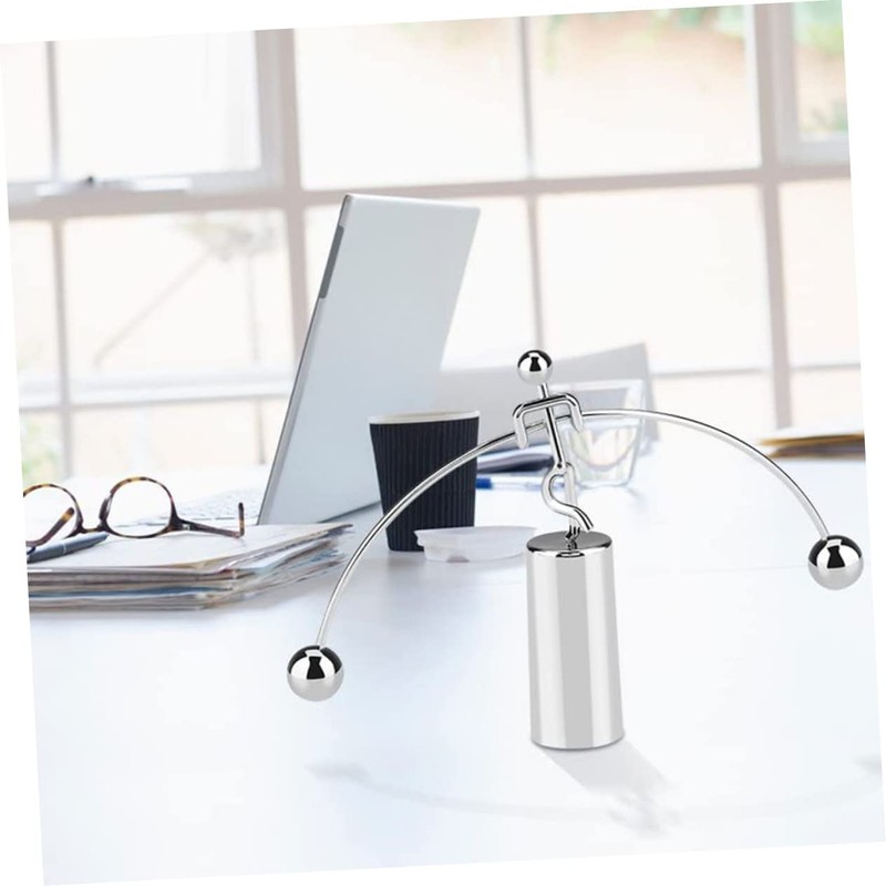 ORFOFE Balance Cylinder Weightlifting Man Tumbler Iron Desktop Ornament Metal
