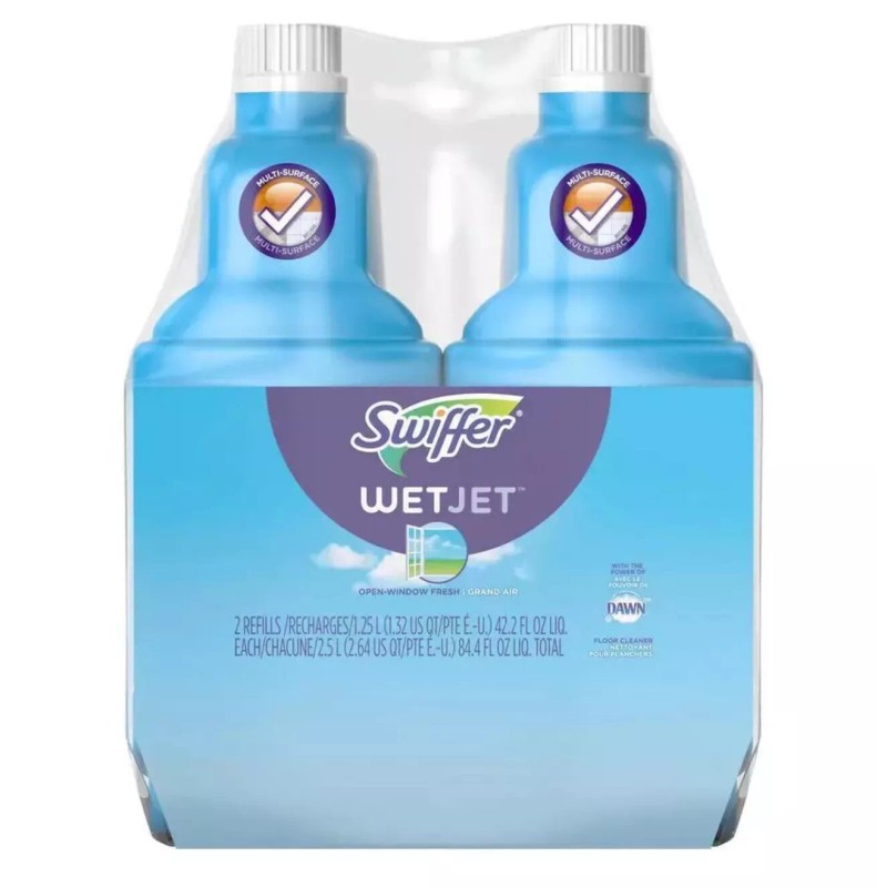 Swiffer WetJet 42 Oz Floor Cleaner Refills Fresh Scent 4-Bottles