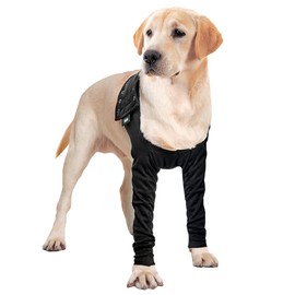 Suitical Recovery Sleeve for Dogs | Double Sleeve Front Leg Protection After Surgery | Dog Sleeve to Stop Licking | Chest Circumference 31.5”- 40.9” | Sleeve Length 16.1” | XL | Double Sleeve