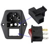 zdyCGTime 10A 250V AC Rocker Switch Power Socket 3 Pin