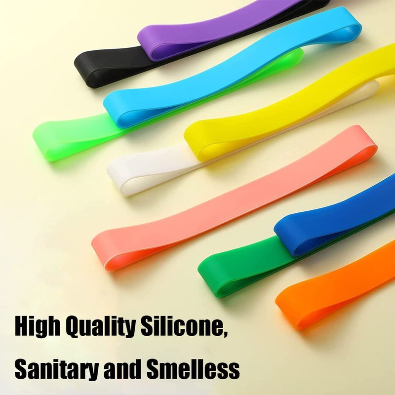 Silicone Rubber Bands 8 Inch Length (0.4" Wide) - Heavy