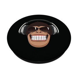 Cheeky Monkey With Aviator Sunglasses Music Headphones