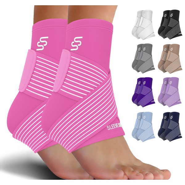 Sleeve Stars Ankle Brace for Achilles Tendonitis, Foot and Plantar Fasciitis, Pain Relief, Ankle Brace and Compression Wrap for Men and Women