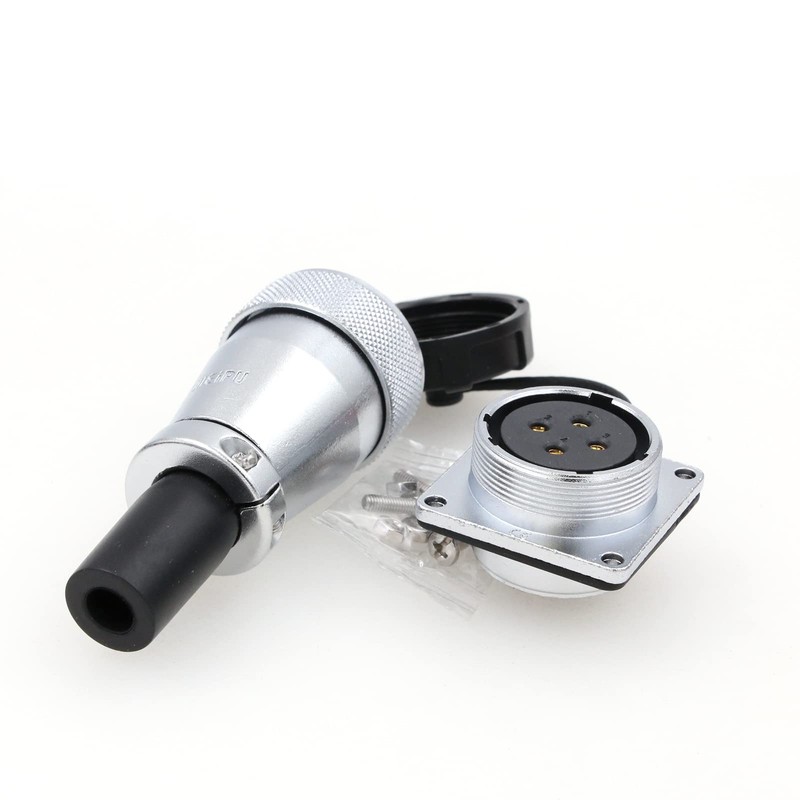DRRI WEIPU Heavy Duty WS20 4-Pin Metal Aviation Circular Bulkhead
