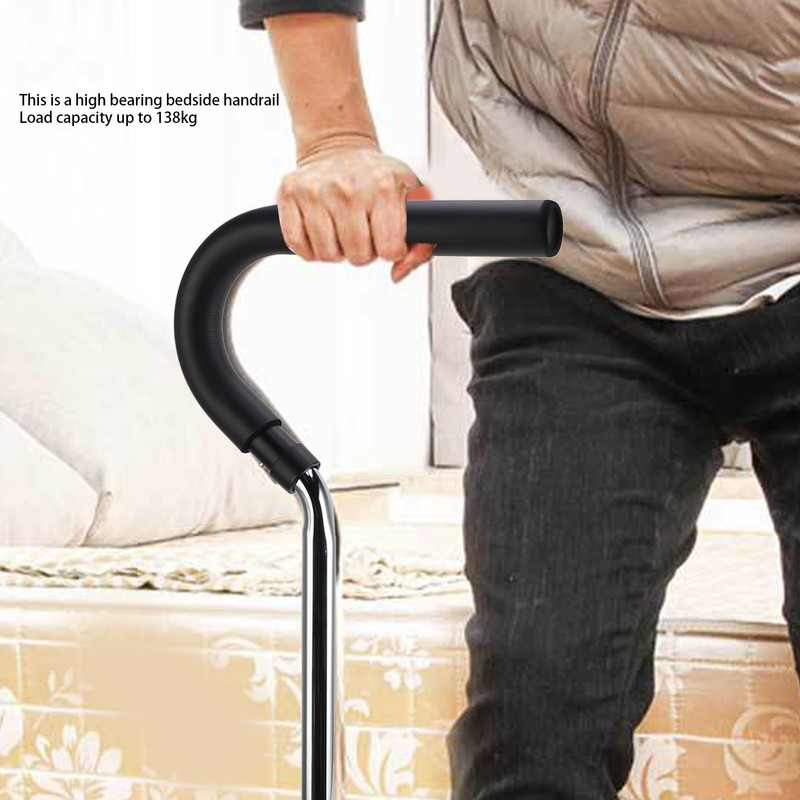 Bedside Assist Handle Bed Guardrail Get Up Rail Adjustable Height