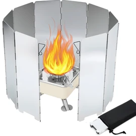 XIMEY Wind Protection Gas Stove 10 Slats, Wind Protection Camping Stove, Gas Stove Wind Protection, Camping Stove Wind Protection, Camping Equipment for Camping Cookers, Camping Cookware, Camping