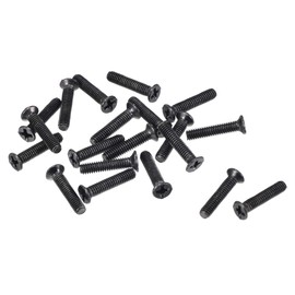 uxcell M2.5 x 12mm Phillips Screw Fasteners Black for Laptop PC TV Fan Switch 350pcs