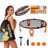 VEXOMIX Foldable Metal Roundnet Game Set for Outdoor Lawn &
