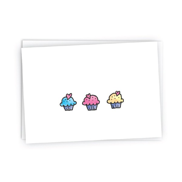Sweet Little Cupcakes Greeting Cards - 24 Cards & Envelopes