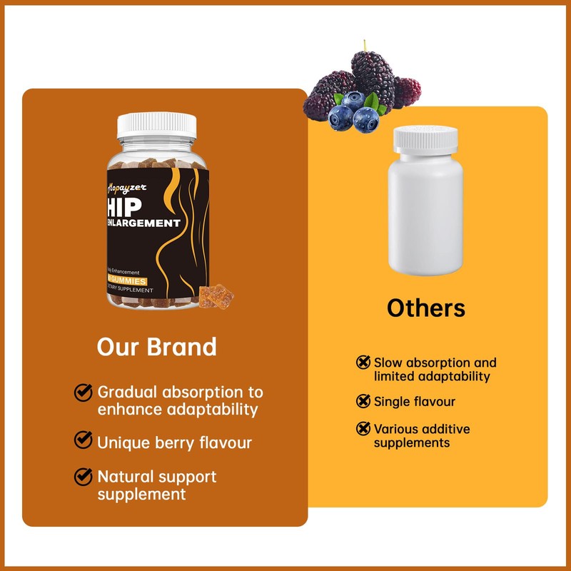 mopayzer Booty Gummies for Big Butt and HIPS, Bigger Butt