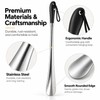 16.5-Inch Stainless Steel Shoe Horns, 2-Pack Long Handle Shoe Helpers