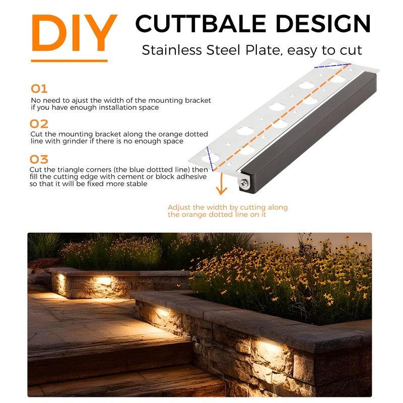 CLOUDY BAY [6 Pack] 12 Inch 12V-15 VAC/DC Low Voltage