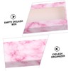 TOVINANNA 40pcs Marble Design Empty Eyelash Holder Cases Lightweight Eyelash