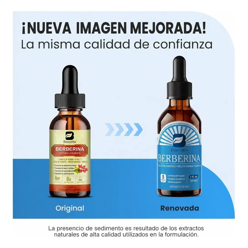 Berberina Liquida Cardo Mariano Melon Amargo Canela
